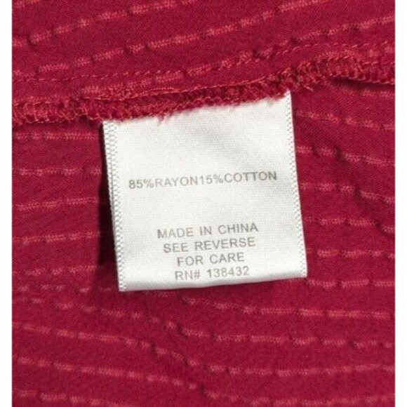 Modcloth Blouse M Women's Red Thoroughly Ladylike Button Up Long Sleeve Classy - Picture 7 of 7